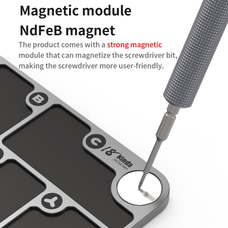 18 Kinds 7-Zone Alloy Magnetic Combination Screw Storage Pad - free shipping - PMC TechLife - Order now!