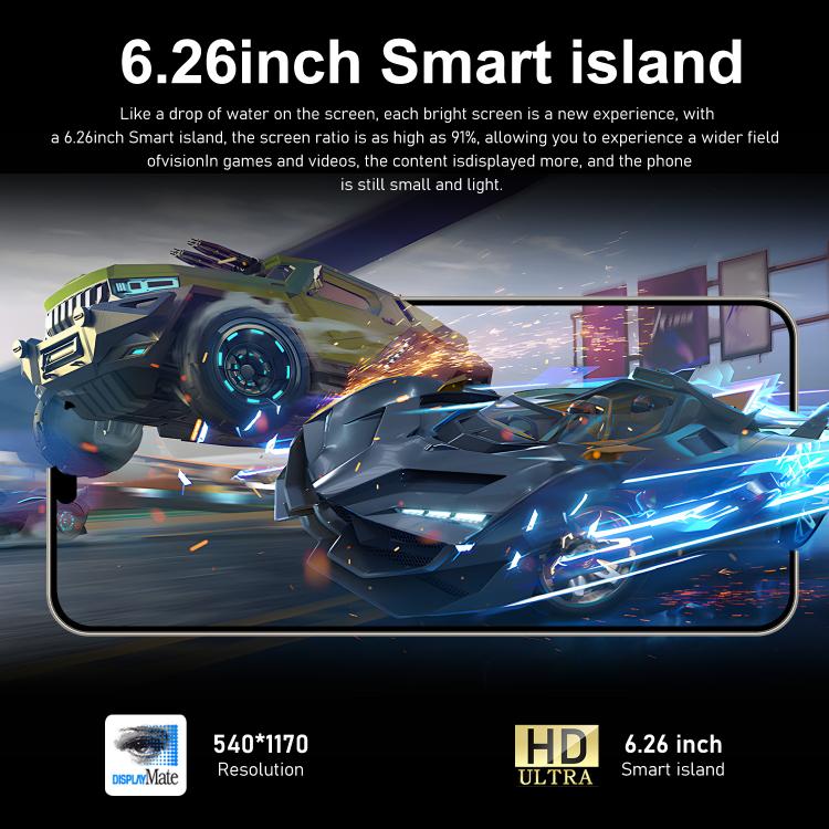 I16 Pro Max / ZPT93, 2GB+16GB, 6.26 inch Android 8.1 MTK6737 Quad Core, Network: 4G, Dual SIM, Plug:EU Plug(White) - free shipping - PMc TechLife - Order now!
