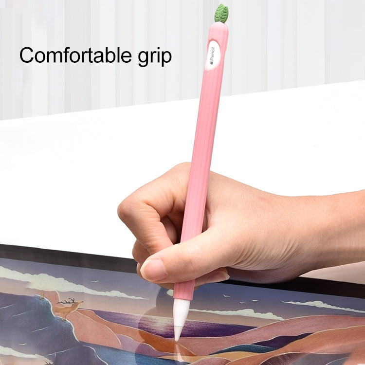 For Apple Pencil 1 Contrasting Color Mint Leaf Silicone Non-slip Protective Cover(Yellow) - Pencil Accessories by PMC Jewellery | Online Shopping South Africa | PMC Jewellery | Buy Now Pay Later Mobicred