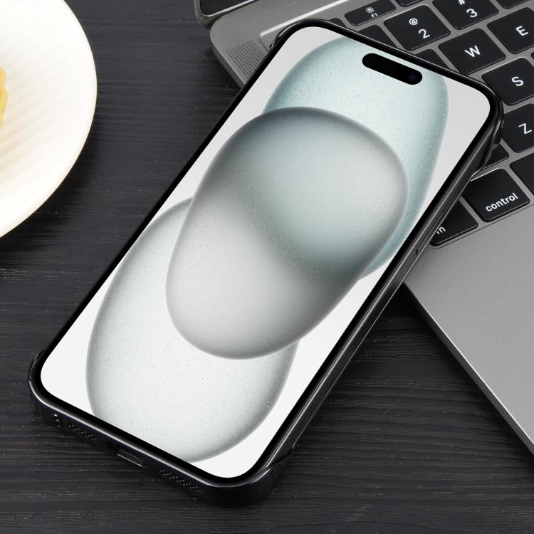 For iPhone 15 Electroplating Frameless Frosted Anti-Glare PC MagSafe Phone Case(Black) - free shipping - PMC TechLife - Order now!
