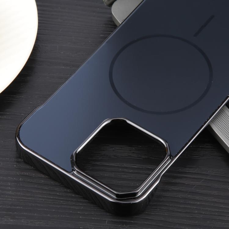 For iPhone 13 Pro Max / 12 Pro Max Electroplating Frameless Frosted Anti-Glare PC MagSafe Phone Case(Black) - free shipping - PMC TechLife - Order now!