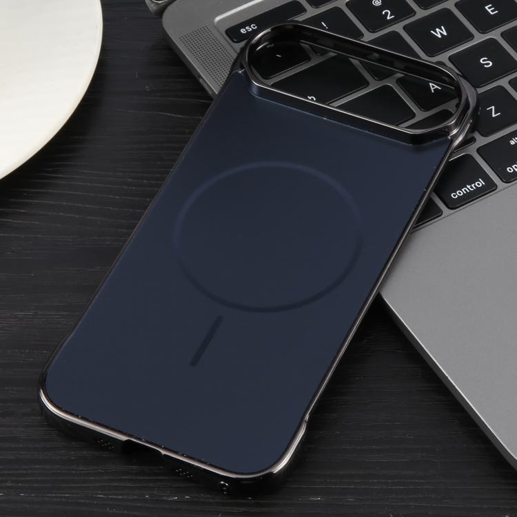 For iPhone 17 Air Electroplating Frameless Frosted Anti-Glare PC MagSafe Phone Case(Black) - free shipping - PMC TechLife - Order now!