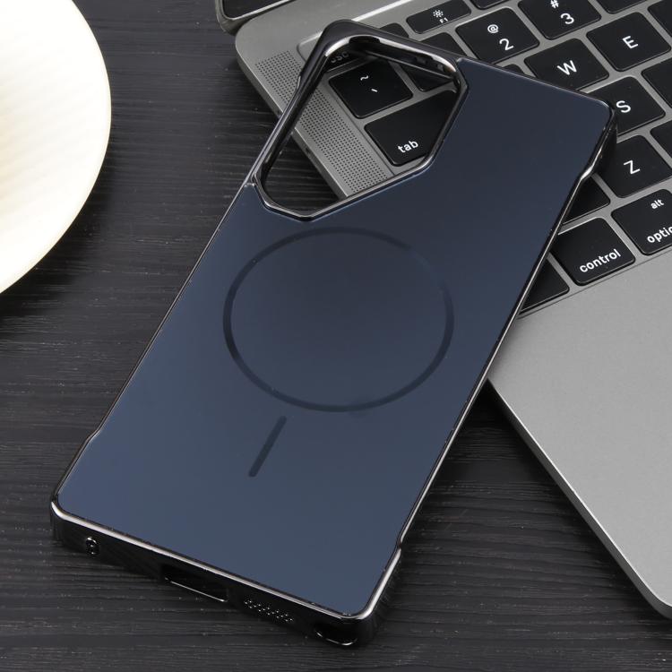 For Samsung Galaxy S22 Ultra 5G Electroplating Frameless Frosted Anti-Glare PC MagSafe Phone Case(Black) - free shipping - PMC TechLife - Order now!