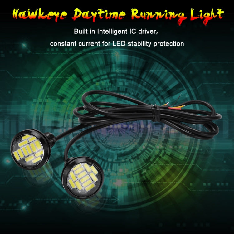 10 PCS 23mm 12LEDs SMD-4014 DC9-80V Motorcycle Eagle Eye Light(White Light) - Eagle Eye Lamps by PMC TechLife | Online Shopping South Africa | PMC TechLife | Buy Now Pay Later Mobicred