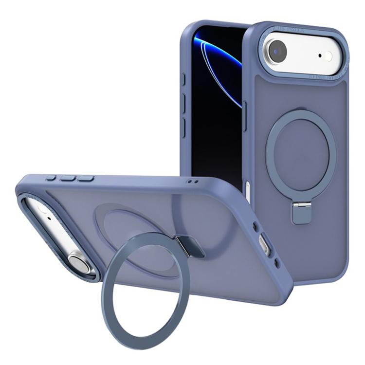 For iPhone 17 Air Kalebol Metal Lens Frame MagSafe Holder Frosted PC Phone Case(Sierra Blue) - iPhone 17 Air Cases by Kalebol | Online Shopping South Africa | PMC TechLife | Buy Now Pay Later Mobicred