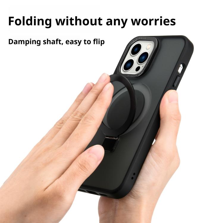 For iPhone 17 Air Kalebol Metal Lens Frame MagSafe Holder Frosted PC Phone Case(Sierra Blue) - iPhone 17 Air Cases by Kalebol | Online Shopping South Africa | PMC TechLife | Buy Now Pay Later Mobicred