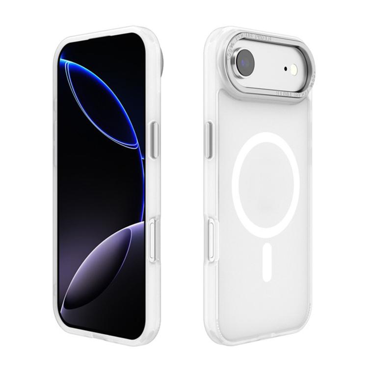 For iPhone 17 Air Kalebol Metal Lens Frame MagSafe Frosted PC Phone Case(Frosted White) - iPhone 17 Air Cases by Kalebol | Online Shopping South Africa | PMC TechLife | Buy Now Pay Later Mobicred