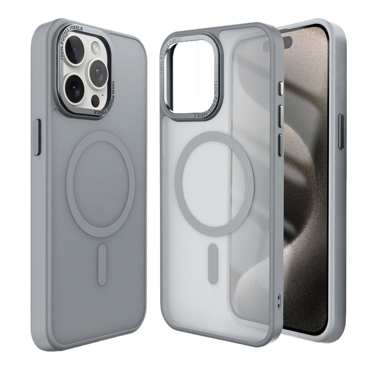 For iPhone 17 Air Kalebol Metal Lens Frame MagSafe Frosted PC Phone Case(Frosted White) - iPhone 17 Air Cases by Kalebol | Online Shopping South Africa | PMC TechLife | Buy Now Pay Later Mobicred