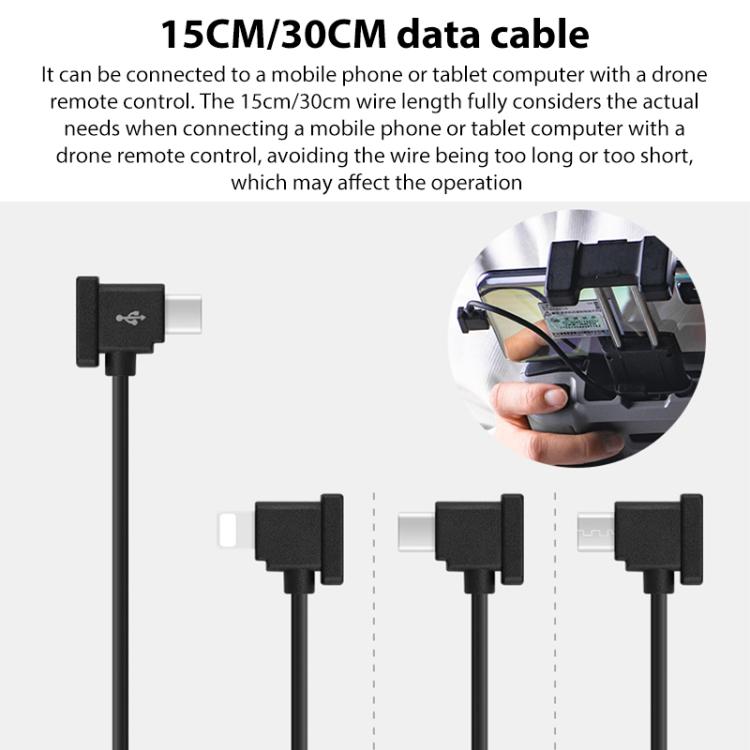 BRDRC Converting Data Cable for DJI Mini 4 Pro / Mavic 3 / Air 2 / Air 2S, Type:30cm Type-C to Android - free shipping - PMC TechLife - Order now!