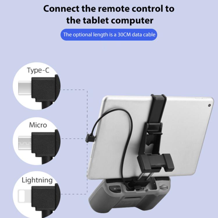 BRDRC Converting Data Cable for DJI Mini 4 Pro / Mavic 3 / Air 2 / Air 2S, Type:30cm Type-C to 8 Pin + Holder - free shipping - PMC TechLife - Order now!