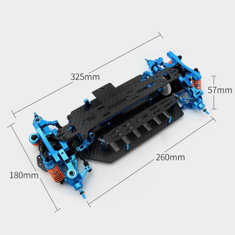 PMM Racing TT02 1:10 Carbon Fiber Chassis Aluminum Alloy RC Car Frame - free shipping - PMC TechLife - Order now!