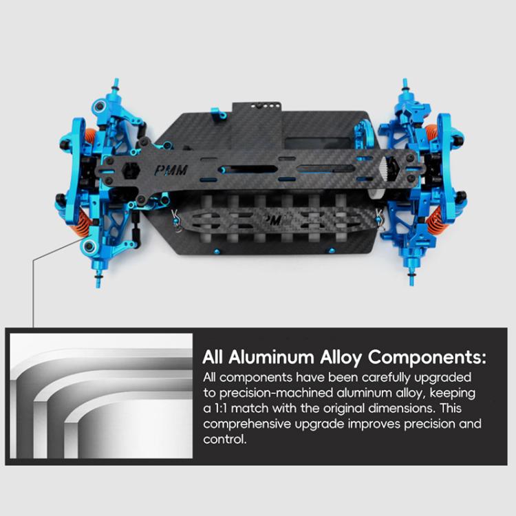 PMM Racing TT02 1:10 Carbon Fiber Chassis Aluminum Alloy RC Car Frame - free shipping - PMC TechLife - Order now!