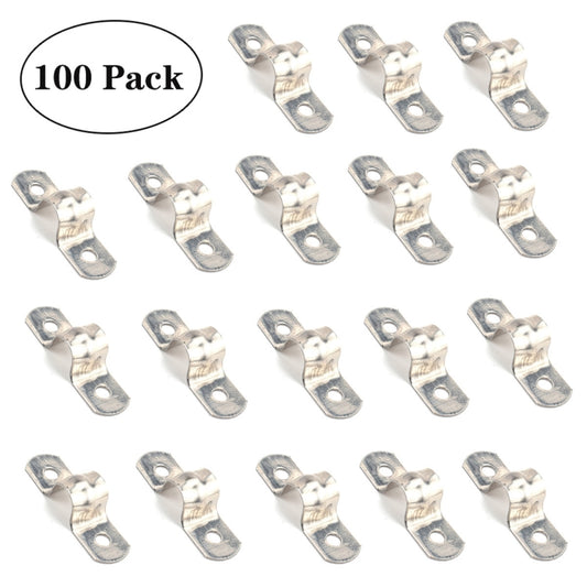 100 PCS M8 304 Stainless Steel Hole Tube Clips U-tube Clamp Connecting Ring Hose Clamp - Booster Cable & Clip by PMC Jewellery | Online Shopping South Africa | PMC Jewellery | Buy Now Pay Later Mobicred