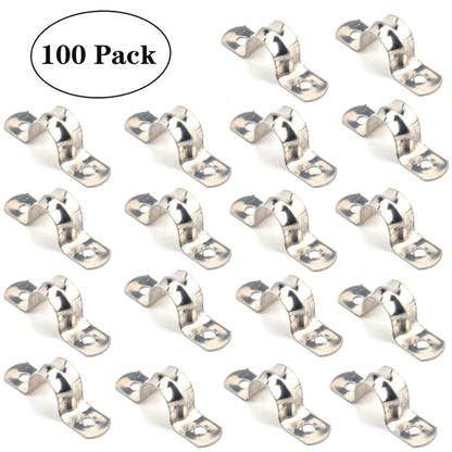 100 PCS M12 304 Stainless Steel Hole Tube Clips U-tube Clamp Connecting Ring Hose Clamp - Booster Cable & Clip by PMC Jewellery | Online Shopping South Africa | PMC Jewellery | Buy Now Pay Later Mobicred