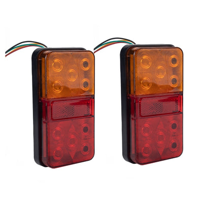 2 PCS Trailer / Truck G-type Long Strip 10LEDs Tail Light Set - License Plate Lights by PMC Jewellery | Online Shopping South Africa | PMC Jewellery | Buy Now Pay Later Mobicred