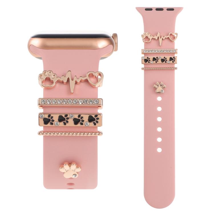 Smart Watch Band Decorative Ring Metal Accessories(Dog Paw Heart) - free shipping - PMC TechLife - Order now!