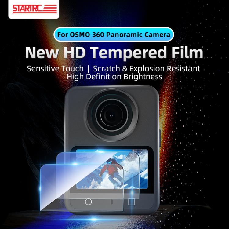 For DJI Osmo 360 STARTRC 2pcs HD Screen Tempered Glass Films(Transparent) - free shipping - PMC TechLife - Order now!