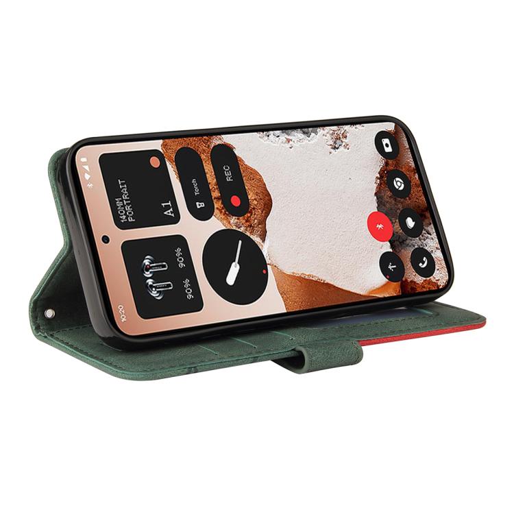 For Nothing CMF Phone 2 Pro Dual-color Splicing Flip Leather Phone Case(Green) - free shipping - PMC TechLife - Order now!