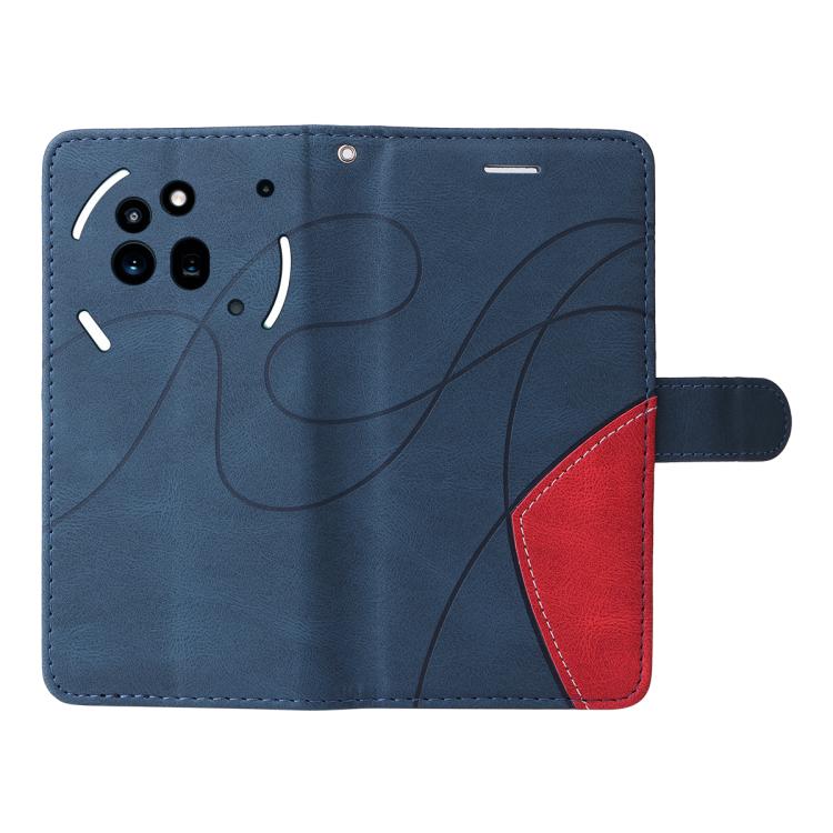 For Nothing Phone 3A Pro Dual-color Splicing Flip Leather Phone Case(Blue) - free shipping - PMC TechLife - Order now!