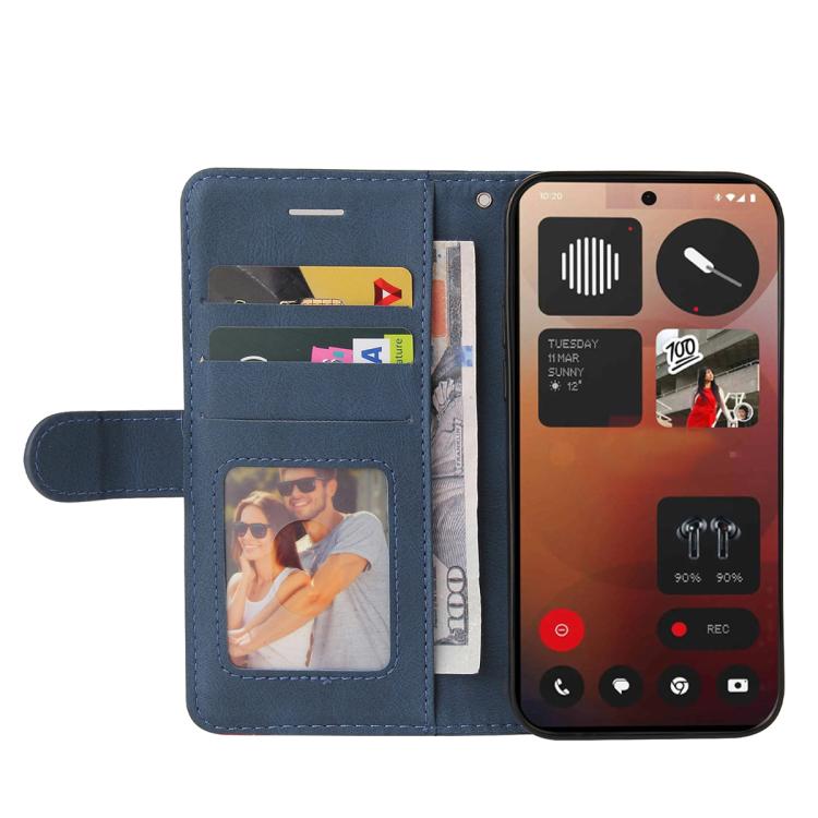 For Nothing Phone 3A Pro Dual-color Splicing Flip Leather Phone Case(Blue) - free shipping - PMC TechLife - Order now!