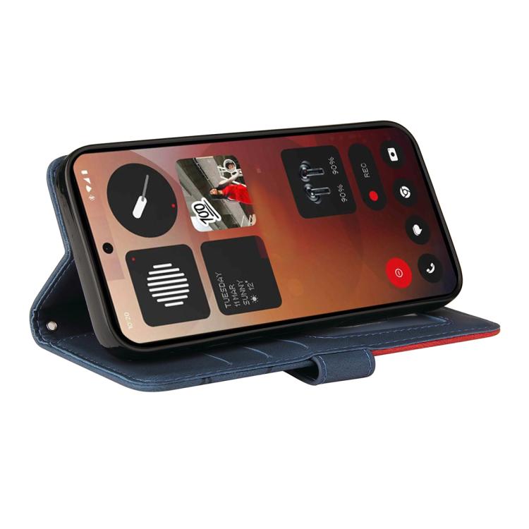 For Nothing Phone 3A Pro Dual-color Splicing Flip Leather Phone Case(Blue) - free shipping - PMC TechLife - Order now!