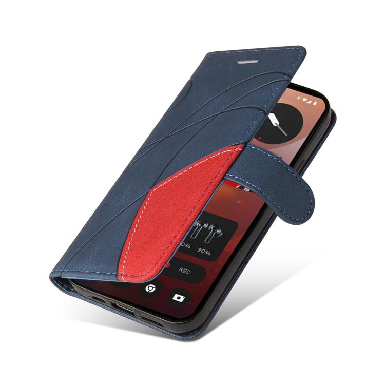 For Nothing Phone 3A Pro Dual-color Splicing Flip Leather Phone Case(Blue) - free shipping - PMC TechLife - Order now!