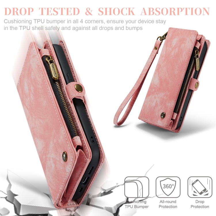 For iPhone 12 / 12 Pro CaseMe-008 Detachable Multifunctional Wallet Leather Phone Case (Pink) - iPhone 12 / 12 Pro Cases by CaseMe | Online Shopping South Africa | PMC Jewellery | Buy Now Pay Later Mobicred