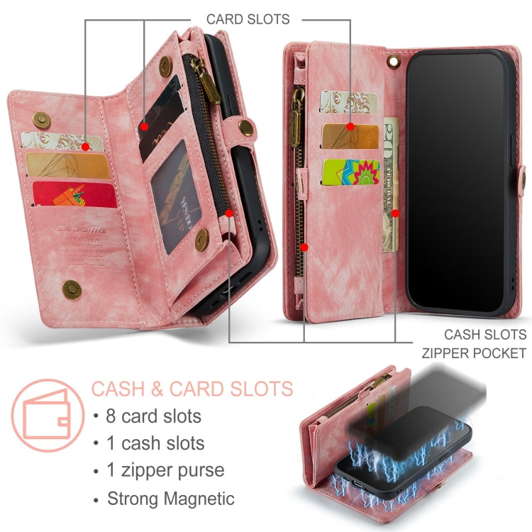 For iPhone 12 / 12 Pro CaseMe-008 Detachable Multifunctional Wallet Leather Phone Case (Pink) - iPhone 12 / 12 Pro Cases by CaseMe | Online Shopping South Africa | PMC Jewellery | Buy Now Pay Later Mobicred