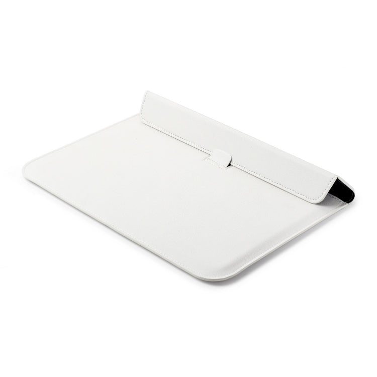 PU Leather Ultra-thin Envelope Bag Laptop Bag for MacBook Air / Pro 13 inch, with Stand Function(White) - Protective Bags by PMC Jewellery | Online Shopping South Africa | PMC Jewellery | Buy Now Pay Later Mobicred