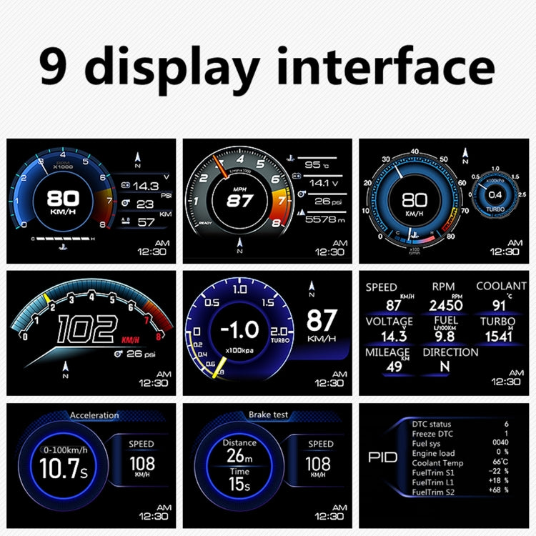 AP-6 Car HUD Head-up Display OBD GPS Driving Computer Code Table - Head Up Display System by PMC TechLife | Online Shopping South Africa | PMC TechLife | Buy Now Pay Later Mobicred
