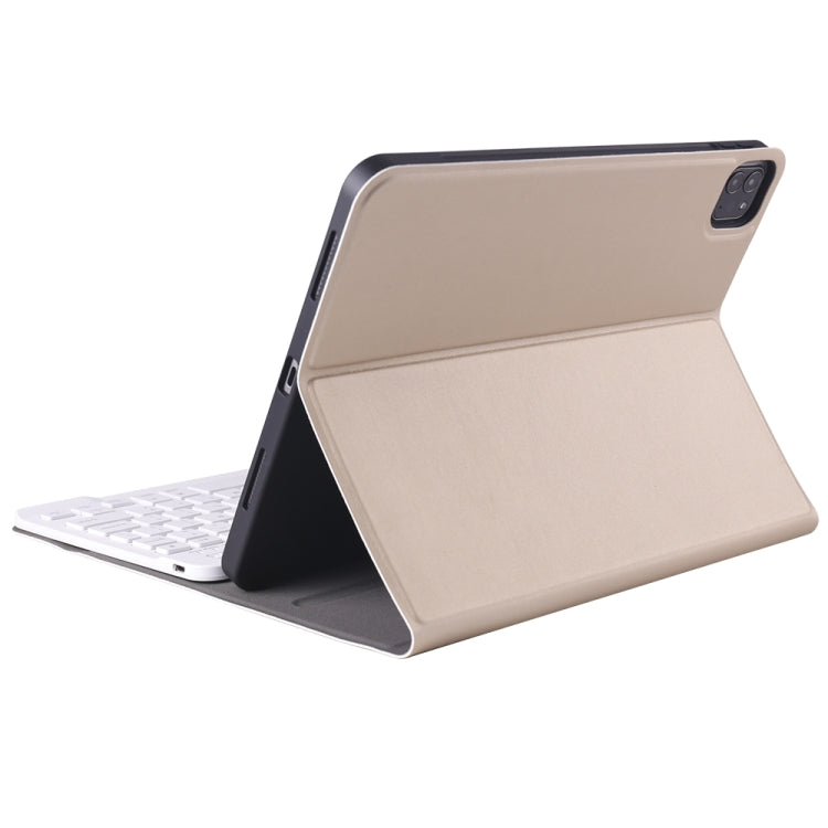 A098B TPU Detachable Ultra-thin Bluetooth Keyboard Tablet Case for iPad Air 4 10.9 inch (2020), with Stand & Pen Slot(Gold) - For iPad Air by PMC Jewellery | Online Shopping South Africa | PMC Jewellery