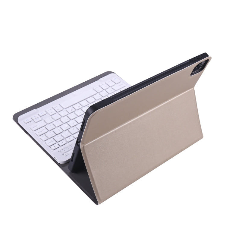 A098B TPU Detachable Ultra-thin Bluetooth Keyboard Tablet Case for iPad Air 4 10.9 inch (2020), with Stand & Pen Slot(Gold) - For iPad Air by PMC Jewellery | Online Shopping South Africa | PMC Jewellery