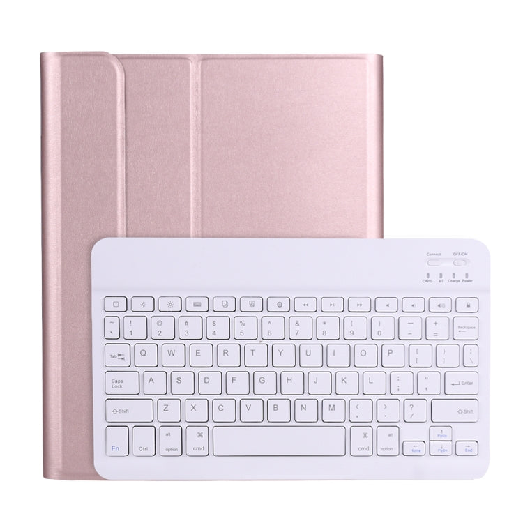 A098B TPU Detachable Ultra-thin Bluetooth Keyboard Tablet Case for iPad Air 4 10.9 inch (2020), with Stand & Pen Slot(Rose Gold) - For iPad Air by PMC Jewellery | Online Shopping South Africa | PMC Jewellery | Buy Now Pay Later Mobicred