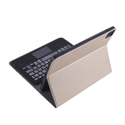 A098B-A Detachable ABS Ultra-thin Bluetooth Keyboard + TPU Tablet Case for iPad Air 4 10.9 inch (2020), with Stand & Pen Slot & Touch(Gold) - For iPad Air by PMC Jewellery | Online Shopping South Africa | PMC Jewellery