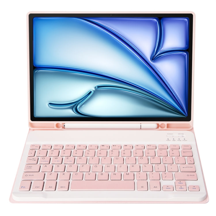 For iPad Air 11 2024/Air 4 2020/Air 5 2022 A098B Detachable ABS Ultra-thin Candy Colors Bluetooth Keyboard Tablet Case with Stand & Pen Slot(Pink) - For iPad Air by PMC Jewellery | Online Shopping South Africa | PMC Jewellery | Buy Now Pay Later Mobicred