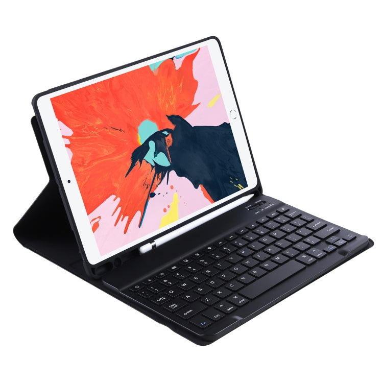 T098B Integrated Ultra-thin Candy Colors Bluetooth Keyboard Tablet Case for iPad Air 4 10.9 inch (2020), with Stand & Pen Slot(Black) - For iPad Air by PMC Jewellery | Online Shopping South Africa | PMC Jewellery | Buy Now Pay Later Mobicred