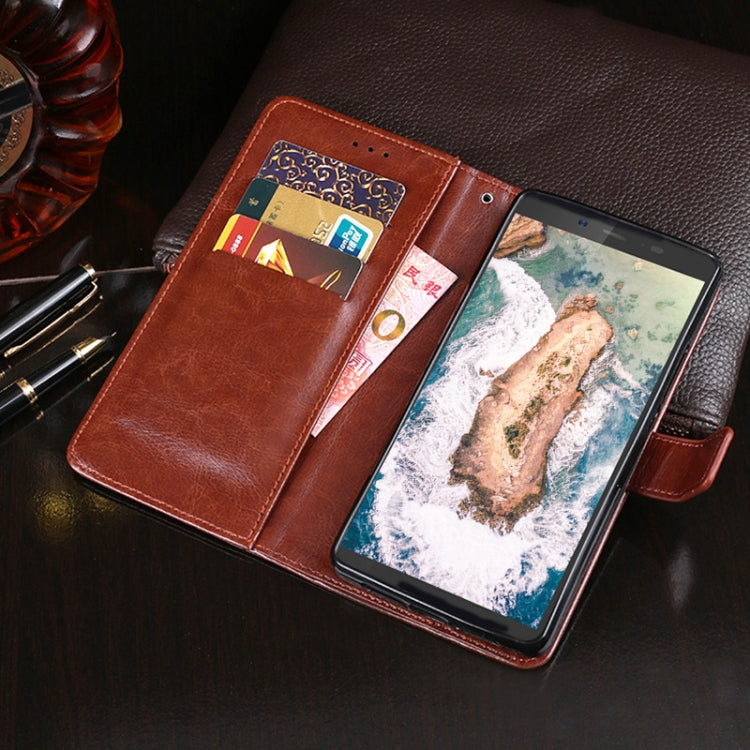 For Blackview BV5500 idewei Crazy Horse Texture Horizontal Flip Leather Case with Holder & Card Slots & Wallet(White) - More Brand by idewei | Online Shopping South Africa | PMC TechLife | Buy Now Pay Later Mobicred