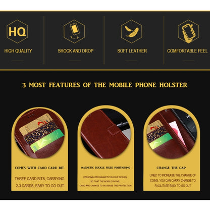 For Blackview BV9900 Pro idewei Crazy Horse Texture Horizontal Flip Leather Case with Holder & Card Slots & Wallet(Brown) - More Brand by idewei | Online Shopping South Africa | PMC Jewellery | Buy Now Pay Later Mobicred