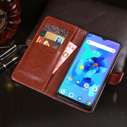 For Umidigi A7 idewei Crazy Horse Texture Horizontal Flip Leather Case with Holder & Card Slots & Wallet(Sky Blue) - More Brand by idewei | Online Shopping South Africa | PMC Jewellery | Buy Now Pay Later Mobicred