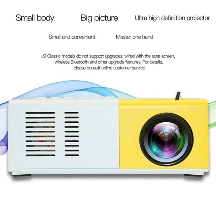 J9 1920x1080P 15 ANSI Portable Home Theater Mini LED HD Digital Projector, Basic Version, US Plug(Black White) - Mini Projector by PMC Jewellery | Online Shopping South Africa | PMC Jewellery | Buy Now Pay Later Mobicred