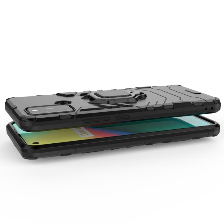 For OPPO Realme 7i Shockproof PC + TPU Protective Case with Magnetic Ring Holder(Navy Blue) - Realme Cases by PMC TechLife | Online Shopping South Africa | PMC TechLife | Buy Now Pay Later Mobicred