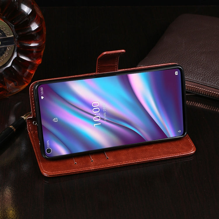 For Wiko View5 Plus idewei Crazy Horse Texture Horizontal Flip Leather Case with Holder & Card Slots & Wallet(Brown) - More Brand by idewei | Online Shopping South Africa | PMC Jewellery | Buy Now Pay Later Mobicred