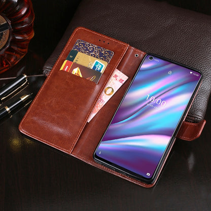 For Wiko View5 Plus idewei Crazy Horse Texture Horizontal Flip Leather Case with Holder & Card Slots & Wallet(Brown) - Wiko by idewei | Online Shopping South Africa | PMC Jewellery | Buy Now Pay Later Mobicred