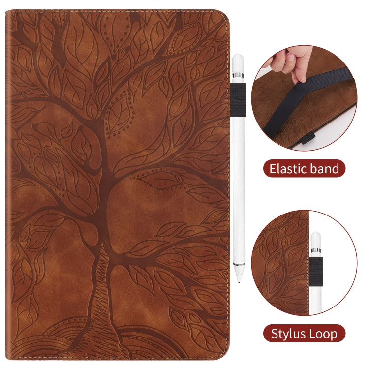 For Huawei MediaPad M5 10.8 inch Life Tree Series Horizontal Flip Leather Case with Holder & Card Slots & Pen Slot(Brown) - Huawei by PMC Jewellery | Online Shopping South Africa | PMC Jewellery | Buy Now Pay Later Mobicred