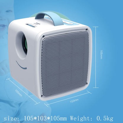 Q2 LED 1080P Mini Portable Projector Children Projector, Plug Type:EU Plug(Blue White) - Mini Projector by PMC Jewellery | Online Shopping South Africa | PMC Jewellery | Buy Now Pay Later Mobicred