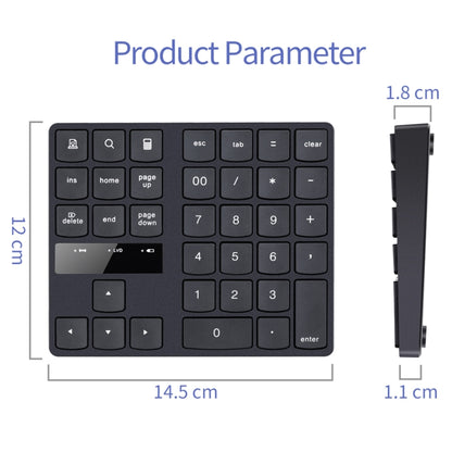 533 35 Keys 2.4G Ultra-thin Design Wireless Charging Digital Keyboard - Wireless Keyboard by PMC Jewellery | Online Shopping South Africa | PMC Jewellery | Buy Now Pay Later Mobicred