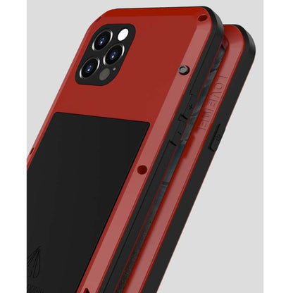 For iPhone 12 Pro LOVE MEI Metal Shockproof Life Waterproof Dustproof Protective Case(Black) - iPhone 12 / 12 Pro Cases by LOVE MEI | Online Shopping South Africa | PMC Jewellery