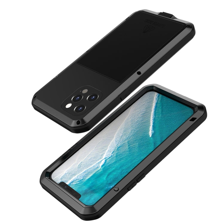 For iPhone 12 Pro Max LOVE MEI Metal Shockproof Life Waterproof Dustproof Protective Case(Black) - free shipping - PMC TechLife - Order now!