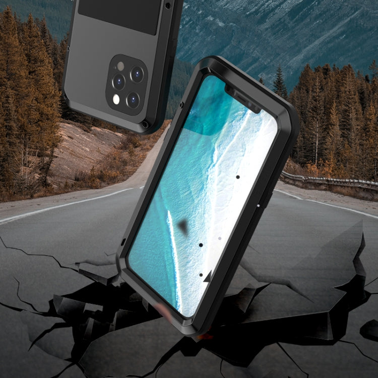 For iPhone 12 Pro Max LOVE MEI Metal Shockproof Life Waterproof Dustproof Protective Case(Black) - iPhone 12 Pro Max Cases by LOVE MEI | Online Shopping South Africa | PMC Jewellery