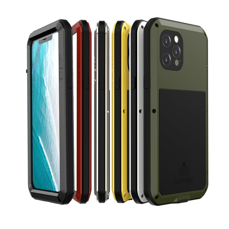 For iPhone 12 Pro Max LOVE MEI Metal Shockproof Life Waterproof Dustproof Protective Case(Black) - free shipping - PMC TechLife - Order now!